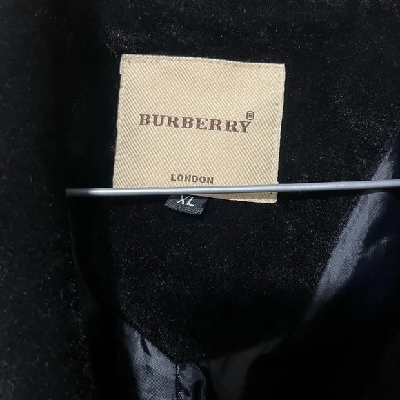 Burberry Black Velvet Trench Coat - Picture 2 of 7